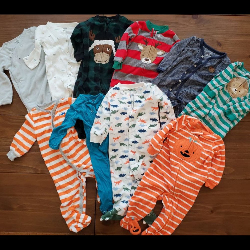 LOT of 6-9 Month Baby Boy's Pajamas - 10 PIECES